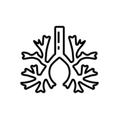Bronchus icon in vector. Illustration