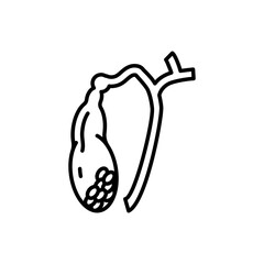Gallbladder icon in vector. Illustration