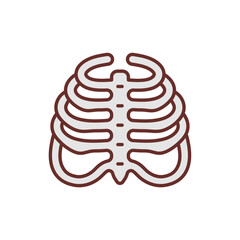 Ribs icon in vector. Illustration