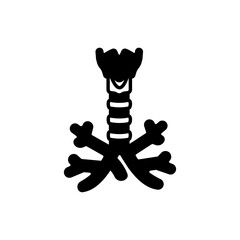 Trachea icon in vector. Illustration