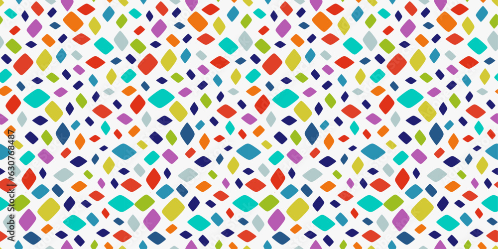 Poster colored mosaic of shapes resembling rhombuses. the surface of multi-colored small pebbles. seamless 
