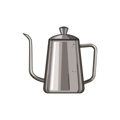 water steel drip kettle cartoon. electric coffee, kitchen teapot, cup metal water steel drip kettle sign. isolated symbol vector illustration