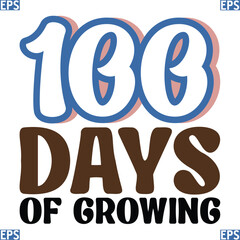 100 Days Of School Retro Svg Design 