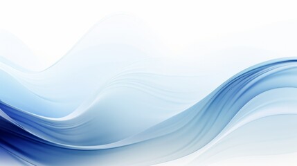 Blue abstract wave background with white background. ai generative. - obrazy, fototapety, plakaty