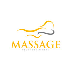 Fototapeta premium Body Massage Logo Design Illustration