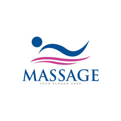 Fototapeta premium Body Massage Logo Design Illustration