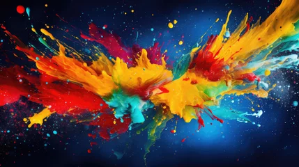 Foto op Canvas water color texture art splatter artistic wallpaper © stocker