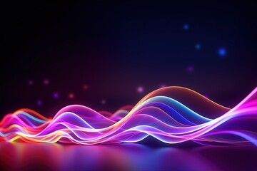 abstract futuristic background with pink blue glowing neon moving high speed wave lines and bokeh lights. Data transfer concept Fantastic wallpaper