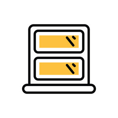 Glasses Window icon vector stock illustration.