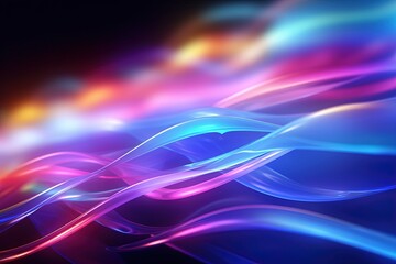 abstract futuristic background with pink blue glowing neon moving high speed wave lines and bokeh lights. Data transfer concept Fantastic wallpaper