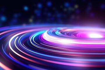 abstract futuristic background with pink blue glowing neon moving high speed wave lines and bokeh lights. Data transfer concept Fantastic wallpaper