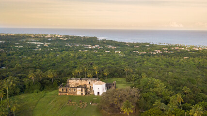Castelo Praia do Forte, Bahia. Aerial view.
