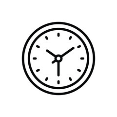 Clock icon vector stock illustration.