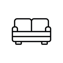 Sofa icon vector stock illustration.