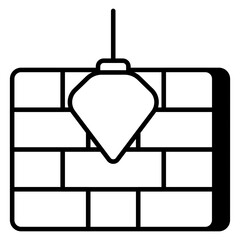 Obraz premium A trendy vector design of plumb bob