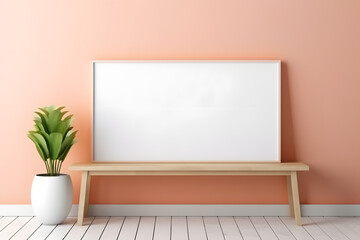 Serene and Modern Composition Picture Frame Mockup, generative, ai