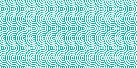 Seamless overloping clothinge and fabric pattern with waves. seamless pattern with waves and blue geomatices retro background.