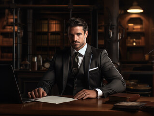 handsome entrepreneur businessman