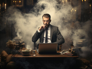 handsome entrepreneur businessman