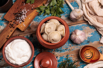 food photo dumplings with meat filling