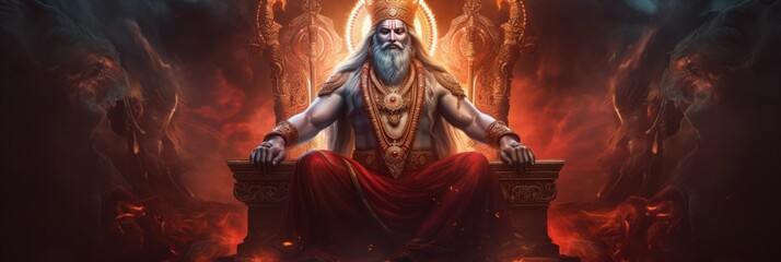 The hindu god brahma.generative ai
 - obrazy, fototapety, plakaty
