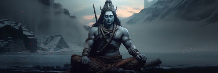The hindu god shiva.generative ai
 - obrazy, fototapety, plakaty