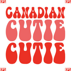 Canadian retro svg design
