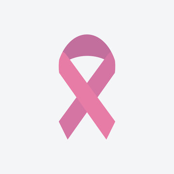 Pink Ribbon Vector. Breast Cancer Awareness Ribbon isolated on white background. EPS 10 Vector.