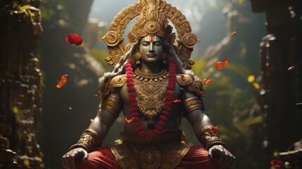 The hindu god brahma.generative ai
