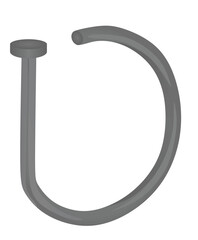 Fake nose piercing earing. vector