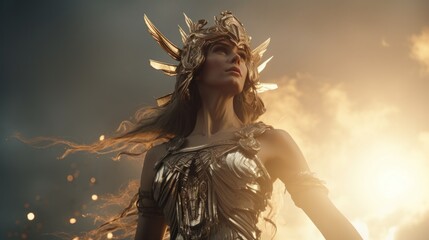 The greek goddess athena.generative ai
