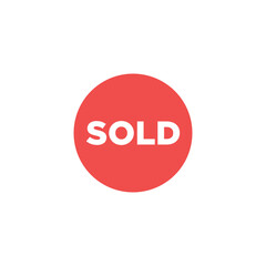 sold sticker. sold sign. sold banner vector template