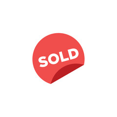 sold sticker. sold sign. sold banner vector template