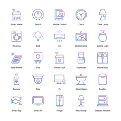 Smart Home related icon set
