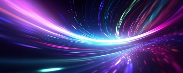 abstract futuristic background with pink blue glowing neon moving high speed wave lines and bokeh lights. Data transfer concept Fantastic wallpaper