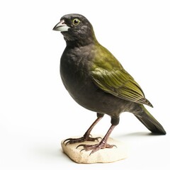 Black-faced grassquit bird isolated on white. Generative AI