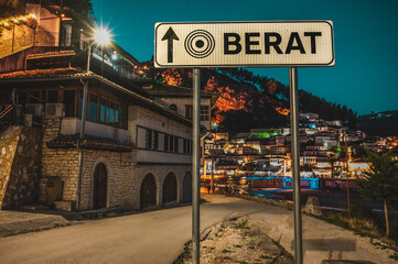 BERAT, ALBANIA - SEPTEMBER 3 2022: Historic city of Berat in Albania, World Heritage Site by UNESCO