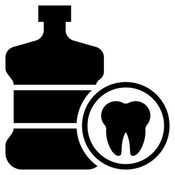 recommend clip art: mouthwash teeth tooth healthcare dental clean solid glyph