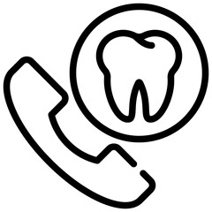 call services teeth dentistry tooth hospital contact simple line