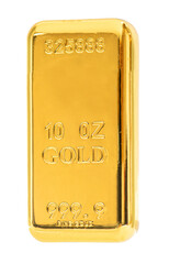 gold bar isolated over transparent background png