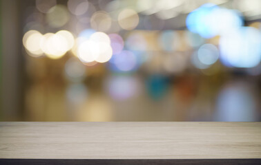 Empty wood table top and blur of out door garden background Empty wooden table space for text marketing promotion. blank wood table copy space for background