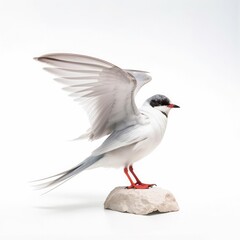 Obraz premium Forsters tern bird isolated on white. Generative AI