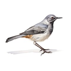 Fototapeta premium Gray catbird bird isolated on white. Generative AI