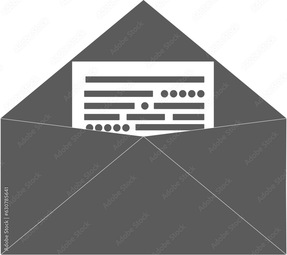 Poster an envelope with a blank piece in the bottom of it