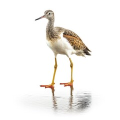 Obraz premium Greater yellowlegs bird isolated on white. Generative AI