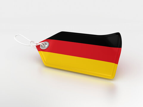 3D Rendering Illustration of Shopping Price Tag GERMAN Flag - High Quality 3D Rendering