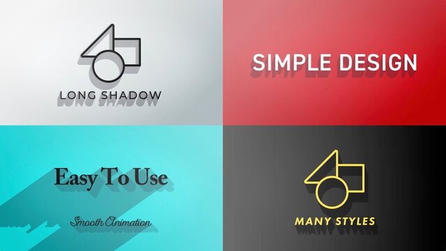 Simple Long Shadow Logo Reveal