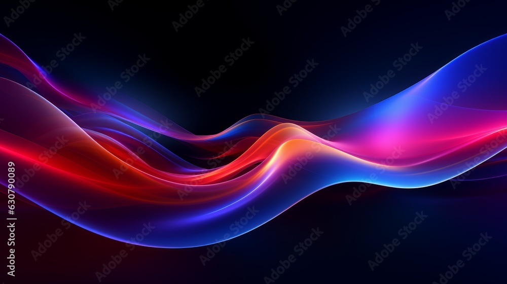 Poster abstract colorful waves for background