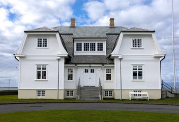 Beautiful shot of Reykjavik Peace Centre in Iceland