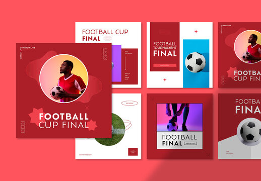 Football Final Social Media Set